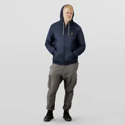 Guy in Blue Hoodie
