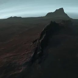 Sci-fi Alien Mountain Landscape