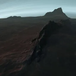Sci-fi Alien Mountain Landscape