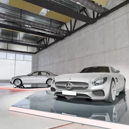 Mercedes car showroom