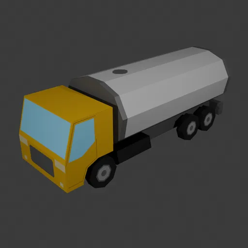 Low poly tanker truck