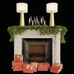 Christmas fireplace