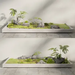 Modern Zen Miniature Garden