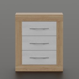 3-drawer nightstand