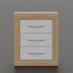 3-drawer nightstand