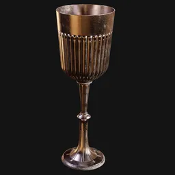 Antique Tall Thin Silver Goblet