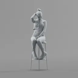 Lowpoly Female Sitting