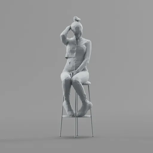 Lowpoly Female Sitting