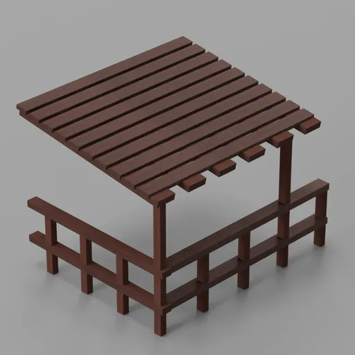 Covered Corner Fence