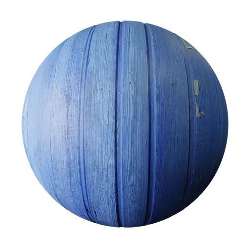 Painted blue planks