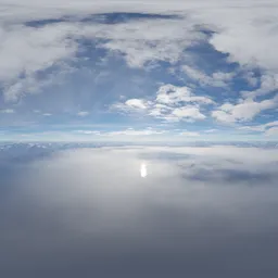 Aerial Mountain Lake Cloudy Sky