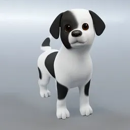 Stylized Rigged Cartoon Dog
