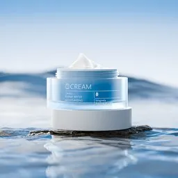 Moisturizing Cream Water Scene Visualization