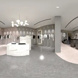 Clothing store pink warm light