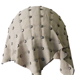 Medieval Studded Brown Fabric