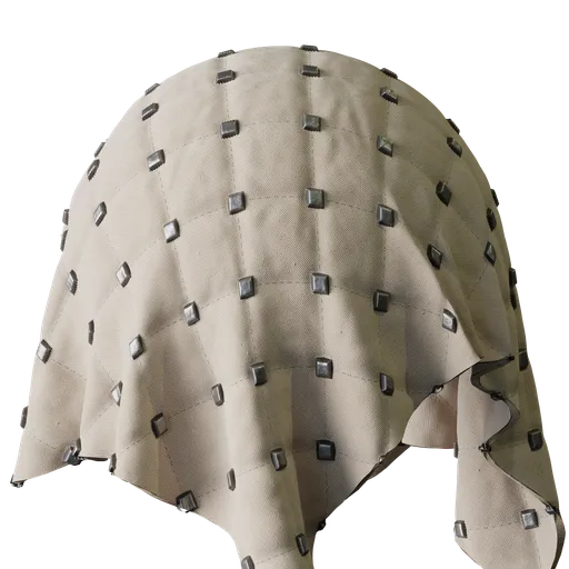 Medieval Studded Brown Fabric