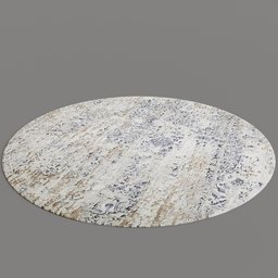 Round faded pattern carpet