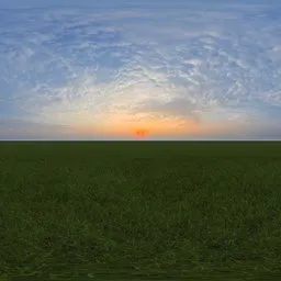 Green grass cloudy blue sky pure sky