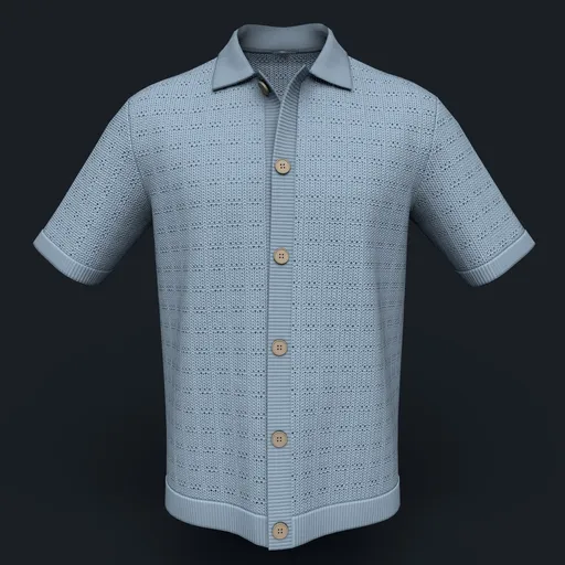 Andalusian Knit Button-Down Shirt