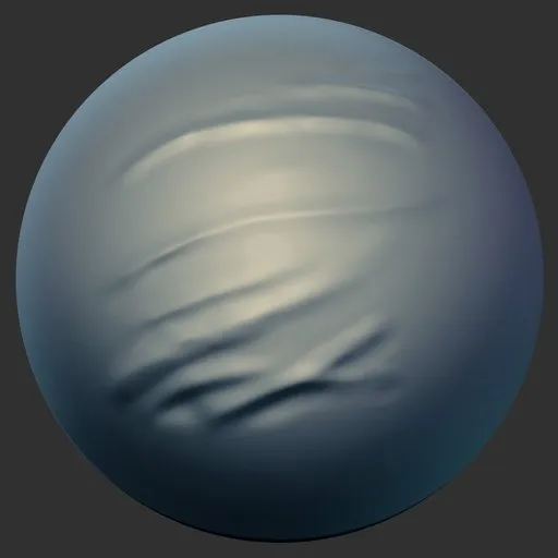 Blender 3D sculpting brush for detailed fabric effects, creates realistic shirt wrinkles and collar textures.