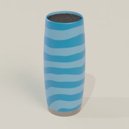 Tall ethnic blue vase