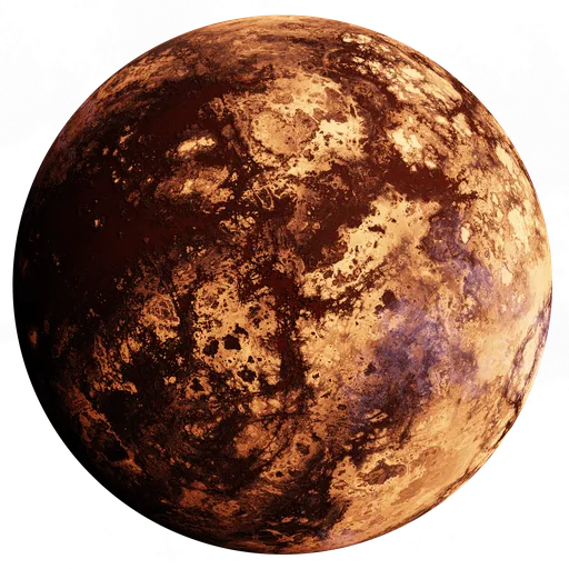 Detailed PBR rocky planet texture for 3D modeling, perfect for Blender artists creating space scenes.