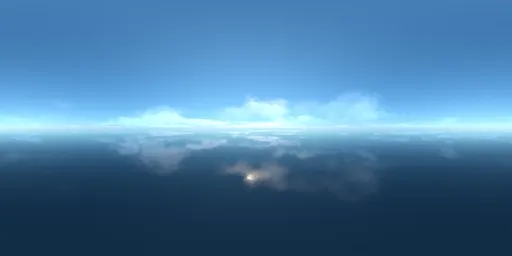 Infinite sky above the sea