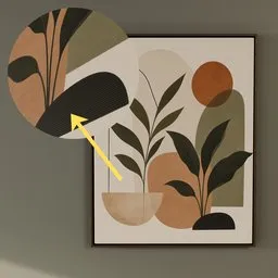 Terracotta Botanical Sun Painting