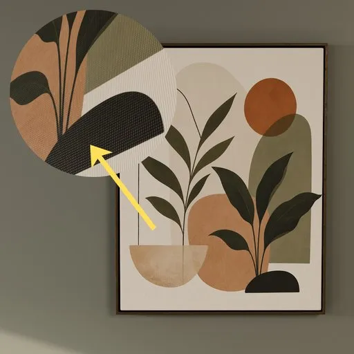 Terracotta Botanical Sun Painting