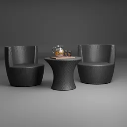 Outdoor Wicker Chair Set