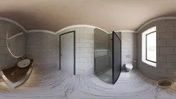 Minimal Marble Bathroom Interior