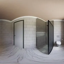 Minimal Marble Bathroom Interior
