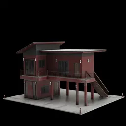 Dirty elevated house