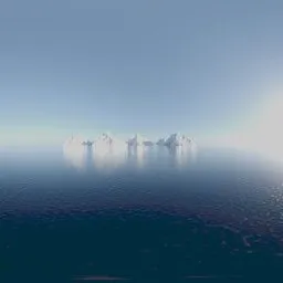 Mountains on the ocean