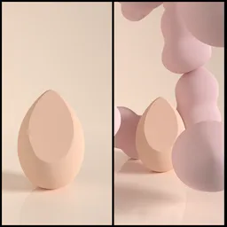 Makeup sponge soft body animation