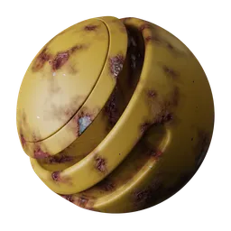 Yellow Worn Rusty Metal