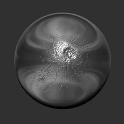 3D sculpting brush for Blender creating realistic glass damage and crack details on hard surfaces.