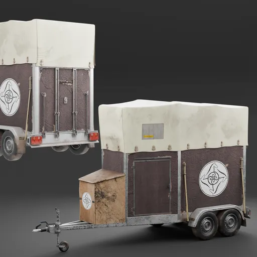 Towable Horse Trailer Brown