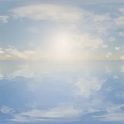 Soft Sky Ocean Reflection