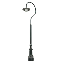 Detailed 3D model of a classic street lamp, compatible with Blender, perfect for urban exterior visualization.