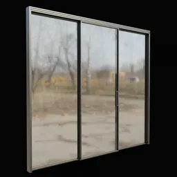 Door glass metal