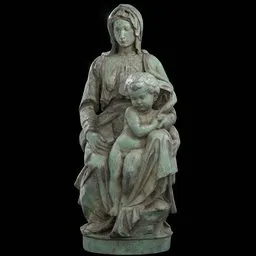 statue of Vs madonna of bruges