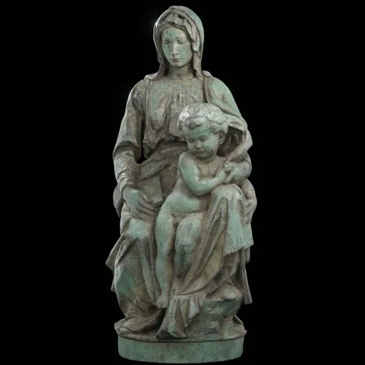 statue of Vs madonna of bruges