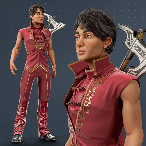 Stylized Male Fantasy Warrior