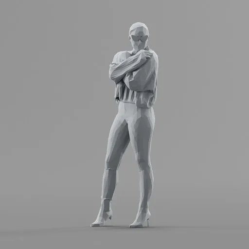 Lowpoly Female Standing