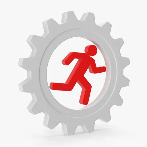 Gear And Man Icon