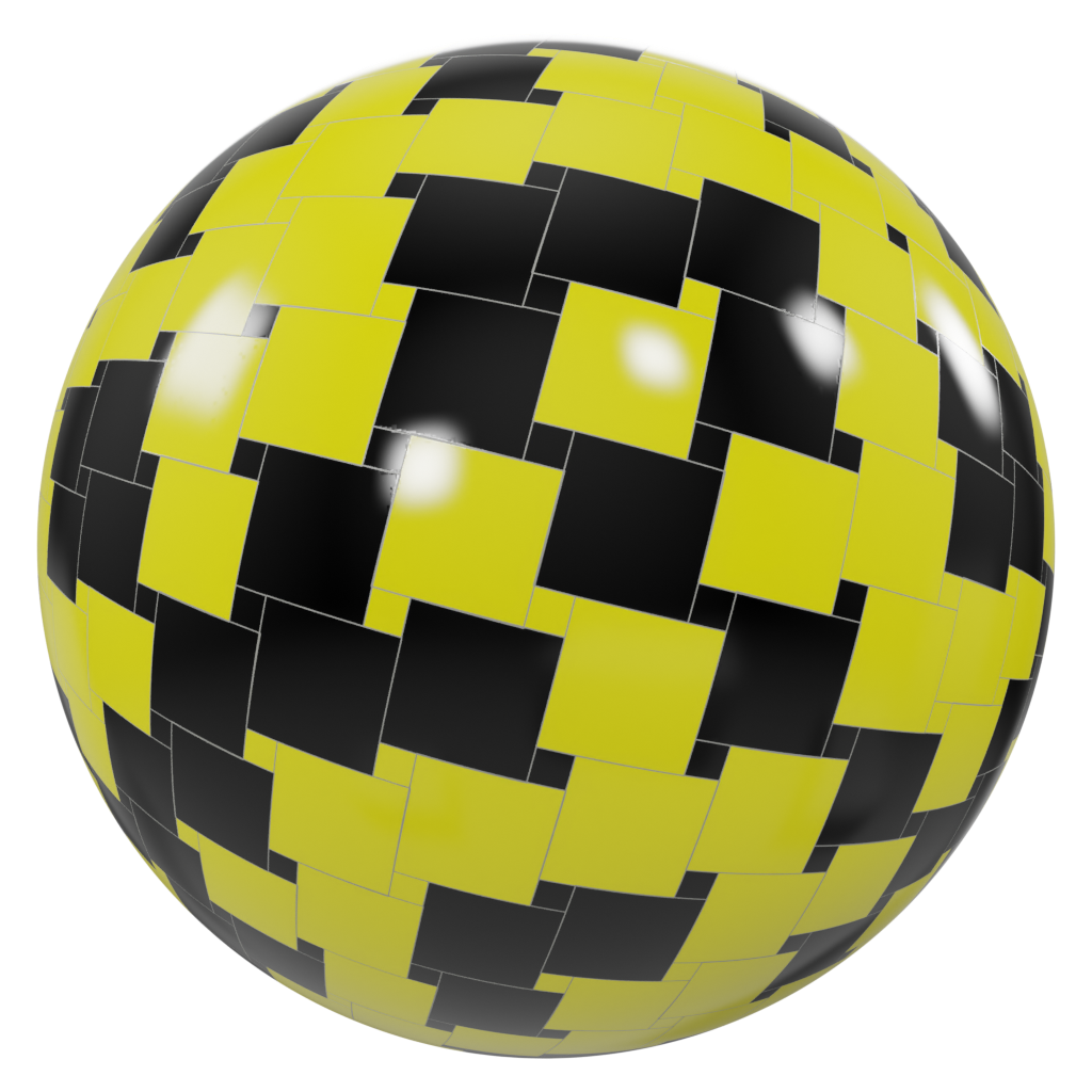 Yellow black colour Tiles FREE tiles materials BlenderKit