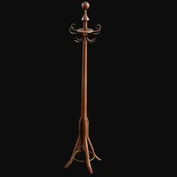 Early 1900s Wooden Coat Rack Plain