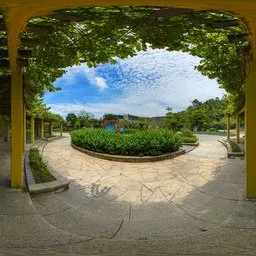 Shady areas during the day
