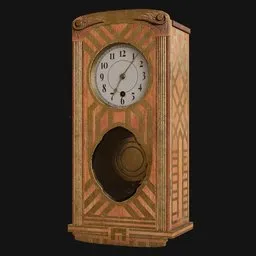 Antique 1930s Box Wall Clock Ornate